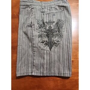 Vercho Clothing Co Grunge Skater Baggy Y2K Shorts Skulls